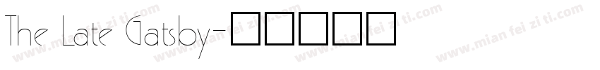The Late Gatsby字体转换